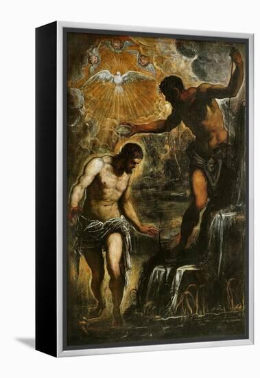 The Baptism of Christ, c.1589-Jacopo Robusti Tintoretto-Framed Premier Image Canvas