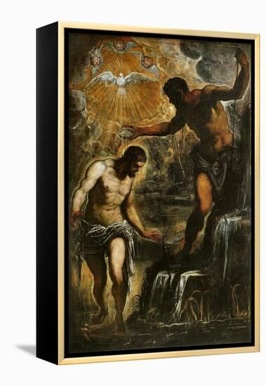The Baptism of Christ, c.1589-Jacopo Robusti Tintoretto-Framed Premier Image Canvas