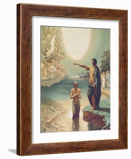 The Baptism of Christ, C.1860-Grigori Grigorevich Gagarin-Framed Giclee Print