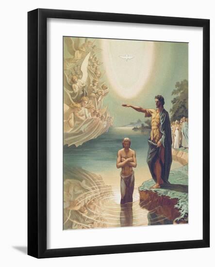 The Baptism of Christ, C.1860-Grigori Grigorevich Gagarin-Framed Giclee Print