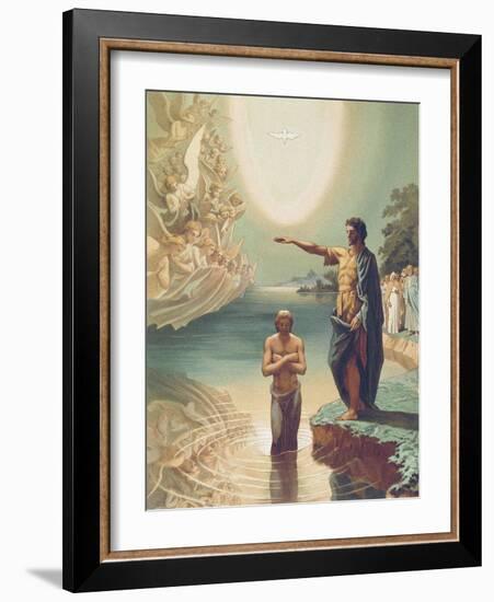 The Baptism of Christ, C.1860-Grigori Grigorevich Gagarin-Framed Giclee Print