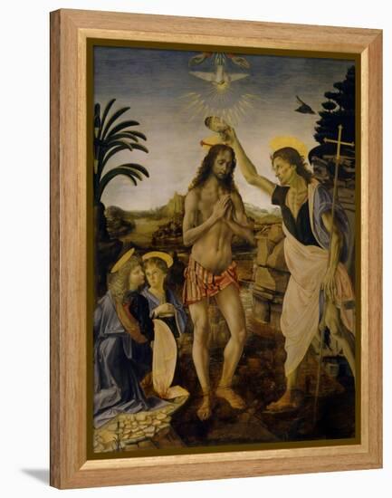 The Baptism of Christ, Ca 1470-1475-Leonardo da Vinci-Framed Premier Image Canvas