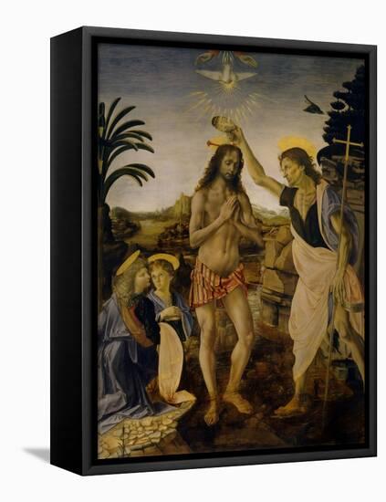 The Baptism of Christ, Ca 1470-1475-Leonardo da Vinci-Framed Premier Image Canvas