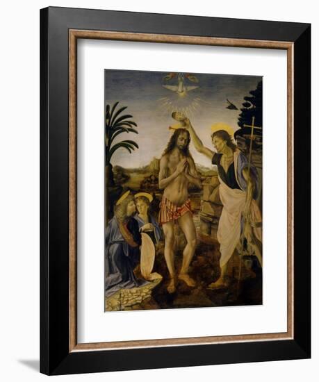 The Baptism of Christ, Ca 1470-1475-Leonardo da Vinci-Framed Giclee Print