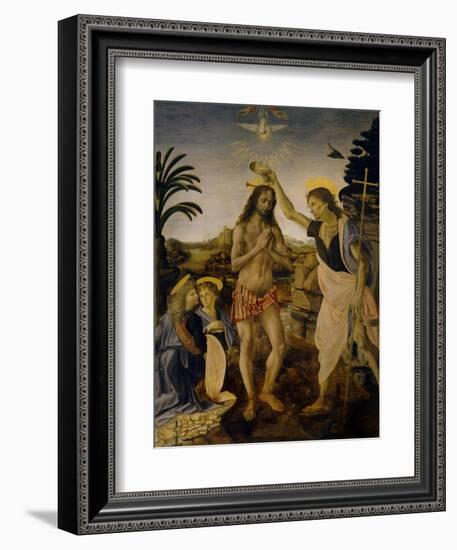 The Baptism of Christ, Ca 1470-1475-Leonardo da Vinci-Framed Giclee Print