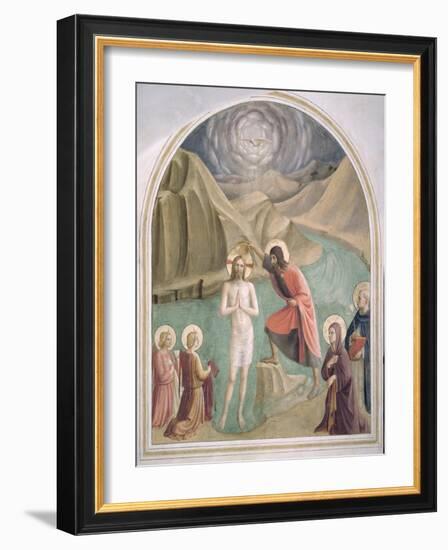 The Baptism of Christ, circa 1438-45-Fra Angelico-Framed Giclee Print