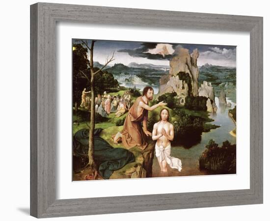 The Baptism of Christ, circa 1515-Joachim Patenir-Framed Giclee Print