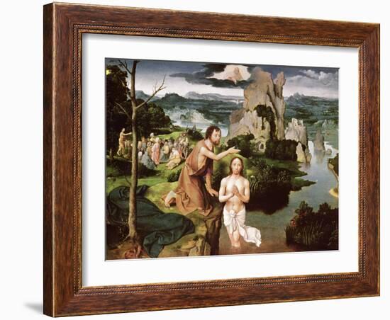 The Baptism of Christ, circa 1515-Joachim Patenir-Framed Giclee Print