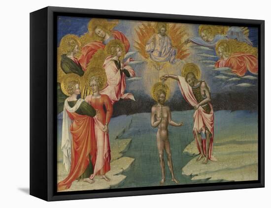 The Baptism of Christ (Predella Pane), 1454-Giovanni di Paolo-Framed Premier Image Canvas