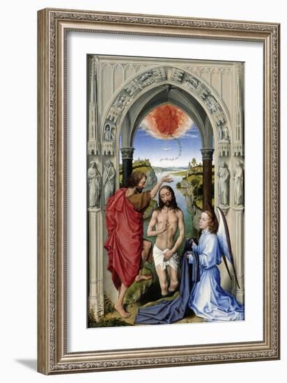 The Baptism of Christ (The Altar of St. John, Middle Pane), Ca 1455-Rogier van der Weyden-Framed Giclee Print