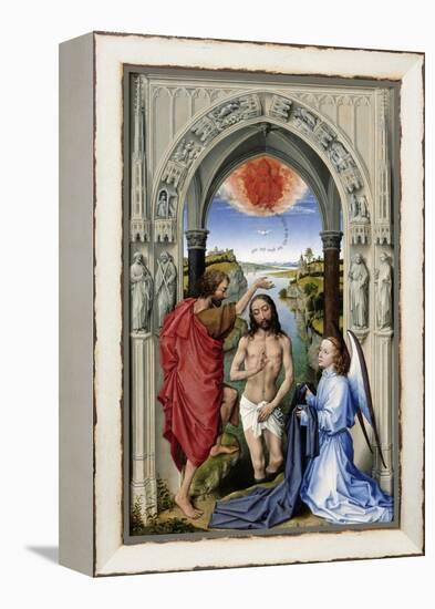 The Baptism of Christ (The Altar of St. John, Middle Pane), Ca 1455-Rogier van der Weyden-Framed Premier Image Canvas