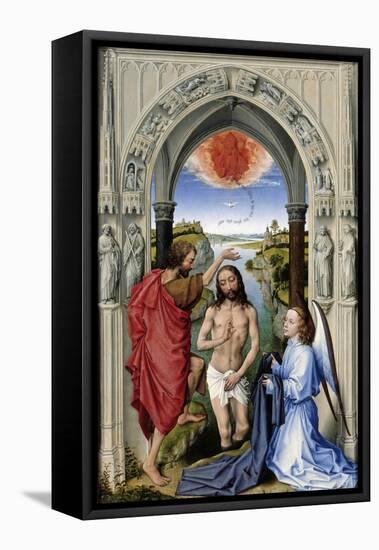 The Baptism of Christ (The Altar of St. John, Middle Pane), Ca 1455-Rogier van der Weyden-Framed Premier Image Canvas