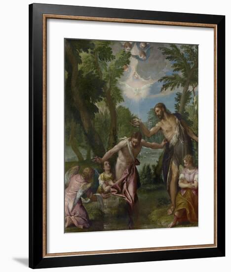 The Baptism of Christ-Paolo Veronese-Framed Art Print