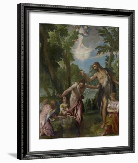 The Baptism of Christ-Paolo Veronese-Framed Art Print