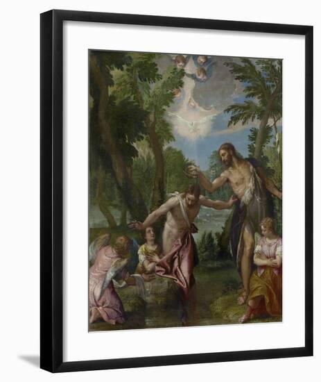 The Baptism of Christ-Paolo Veronese-Framed Art Print