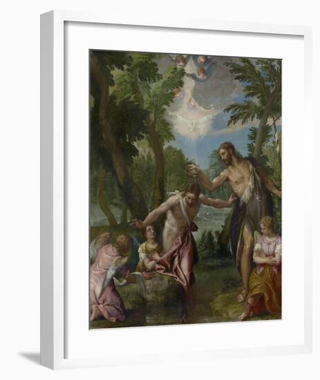 The Baptism of Christ-Paolo Veronese-Framed Art Print