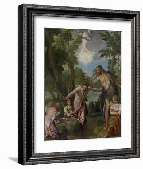 The Baptism of Christ-Paolo Veronese-Framed Art Print