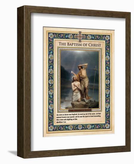 The Baptism of Christ-Carl Bloch-Framed Giclee Print