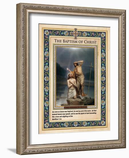 The Baptism of Christ-Carl Bloch-Framed Giclee Print