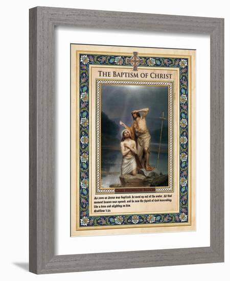 The Baptism of Christ-Carl Bloch-Framed Giclee Print