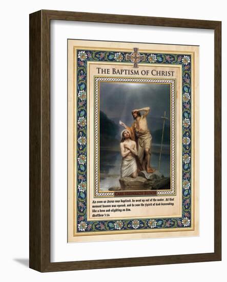 The Baptism of Christ-Carl Bloch-Framed Giclee Print