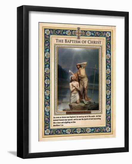 The Baptism of Christ-Carl Bloch-Framed Giclee Print