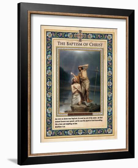 The Baptism of Christ-Carl Bloch-Framed Giclee Print