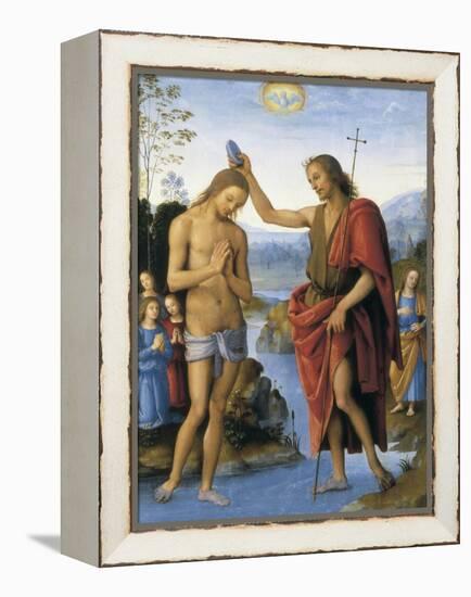 The Baptism of Christ-Pietro Perugino-Framed Stretched Canvas