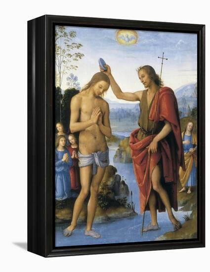 The Baptism of Christ-Pietro Perugino-Framed Stretched Canvas