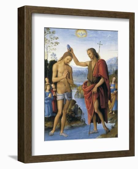 The Baptism of Christ-Pietro Perugino-Framed Art Print