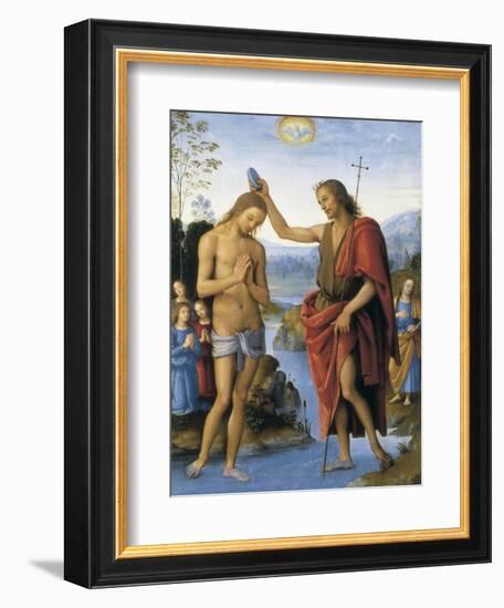 The Baptism of Christ-Pietro Perugino-Framed Art Print