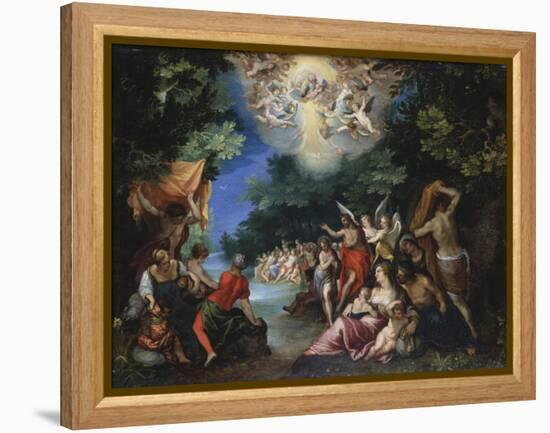 The Baptism of Christ-Johann Rottenhammer-Framed Premier Image Canvas