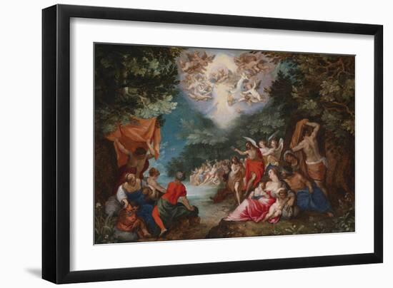 The Baptism of Christ-Jan Brueghel the Elder-Framed Giclee Print