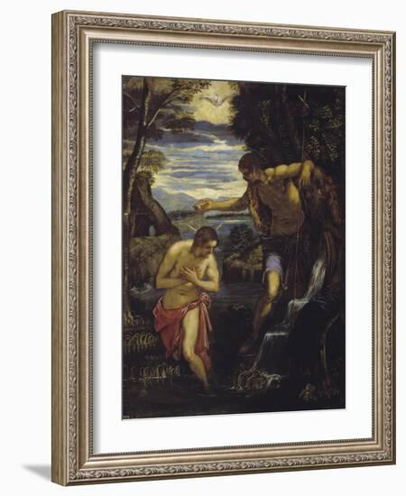 The Baptism of Christ-Domenico Tintoretto-Framed Giclee Print