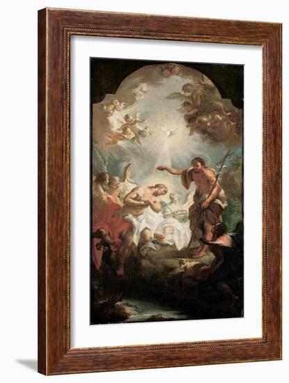 The Baptism of Christ-Michel Angelo Unterberger-Framed Giclee Print