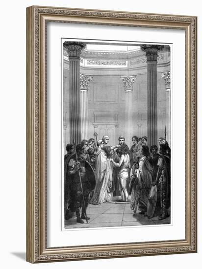 The Baptism of Clovis, 496 (1882-188)-Charaire et fils-Framed Giclee Print