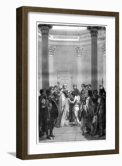 The Baptism of Clovis, 496 (1882-188)-Charaire et fils-Framed Giclee Print