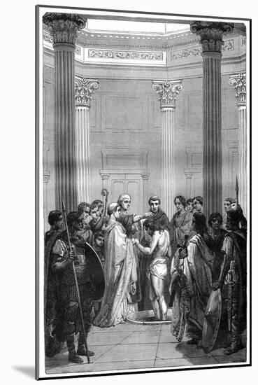 The Baptism of Clovis, 496 (1882-188)-Charaire et fils-Mounted Giclee Print