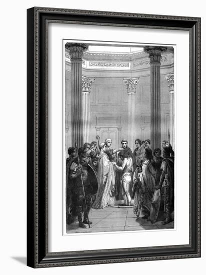 The Baptism of Clovis, 496 (1882-188)-Charaire et fils-Framed Giclee Print