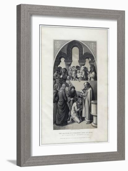 The Baptism of Ethelbert King of Kent, by St Augustine, Canterbury in 597-R Anderson-Framed Giclee Print