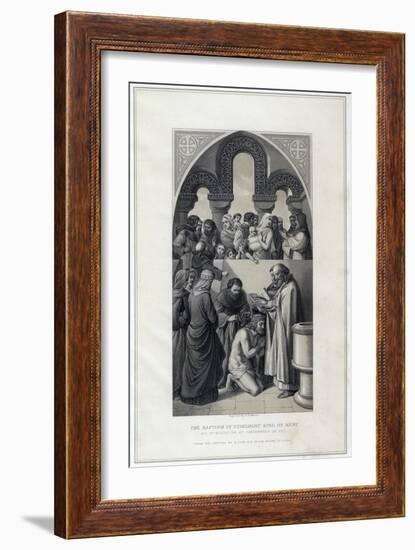 The Baptism of Ethelbert King of Kent, by St Augustine, Canterbury in 597-R Anderson-Framed Giclee Print