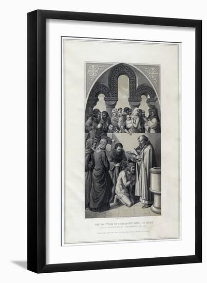 The Baptism of Ethelbert King of Kent, by St Augustine, Canterbury in 597-R Anderson-Framed Giclee Print