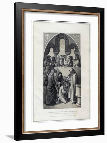 The Baptism of Ethelbert King of Kent, by St Augustine, Canterbury in 597-R Anderson-Framed Giclee Print