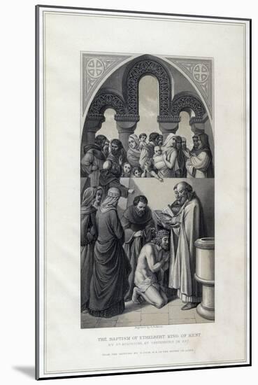 The Baptism of Ethelbert King of Kent, by St Augustine, Canterbury in 597-R Anderson-Mounted Giclee Print