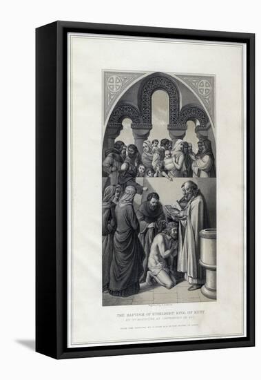 The Baptism of Ethelbert King of Kent, by St Augustine, Canterbury in 597-R Anderson-Framed Premier Image Canvas
