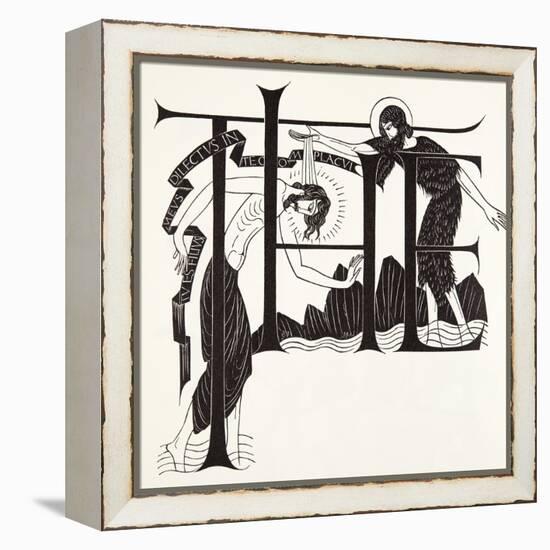 The Baptism of Jesus by John the Baptist from the Four Gospels, 1931-Eric Gill-Framed Premier Image Canvas