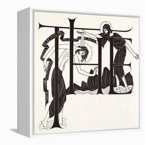 The Baptism of Jesus by John the Baptist from the Four Gospels, 1931-Eric Gill-Framed Premier Image Canvas