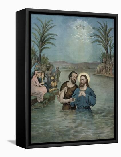 The Baptism of Jesus Christ-Currier & Ives-Framed Premier Image Canvas