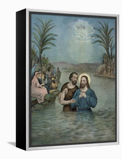 The Baptism of Jesus Christ-Currier & Ives-Framed Premier Image Canvas