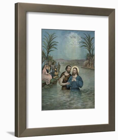 The Baptism of Jesus Christ-Currier & Ives-Framed Premium Giclee Print